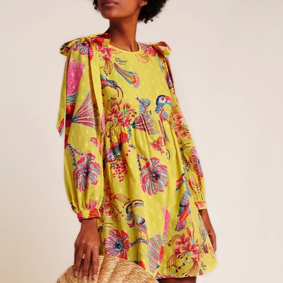Anthropologie Dresses & Skirts - Anthropologie Banjanan Birdie Shoulder-Tie Tunic Dress